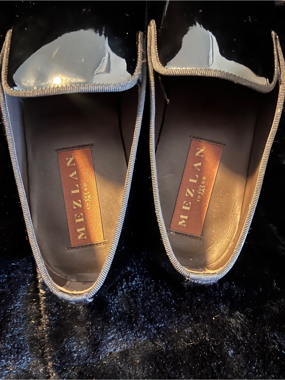 Mezlan Black Patent Leather Slip-On Loafers - Picture 8 of 9